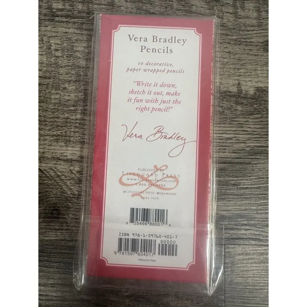 Lilly Pulitzer Sticky Not Stationary Set & Vera Bradley Wrapped Pencils Set